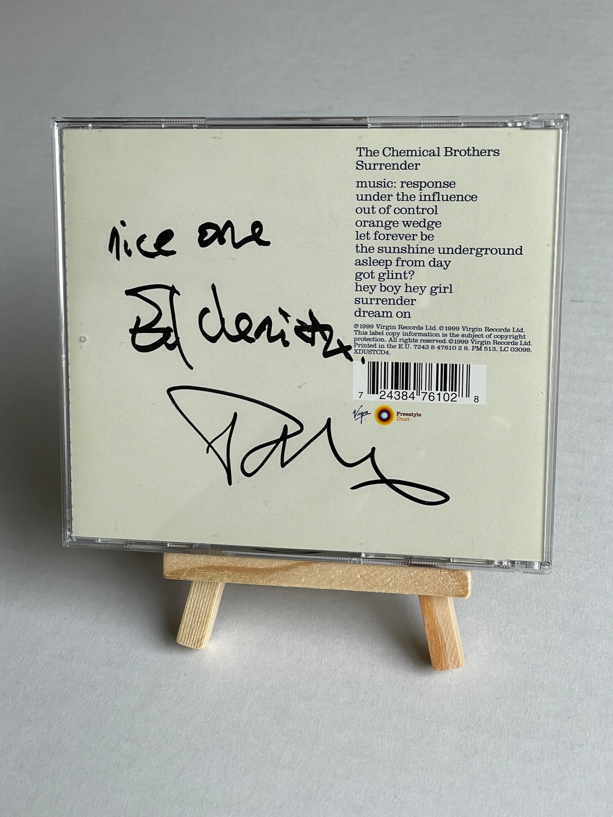 The Chemical Brothers - Surrender CD. Signed by Ed Simons and Tom Rowlands