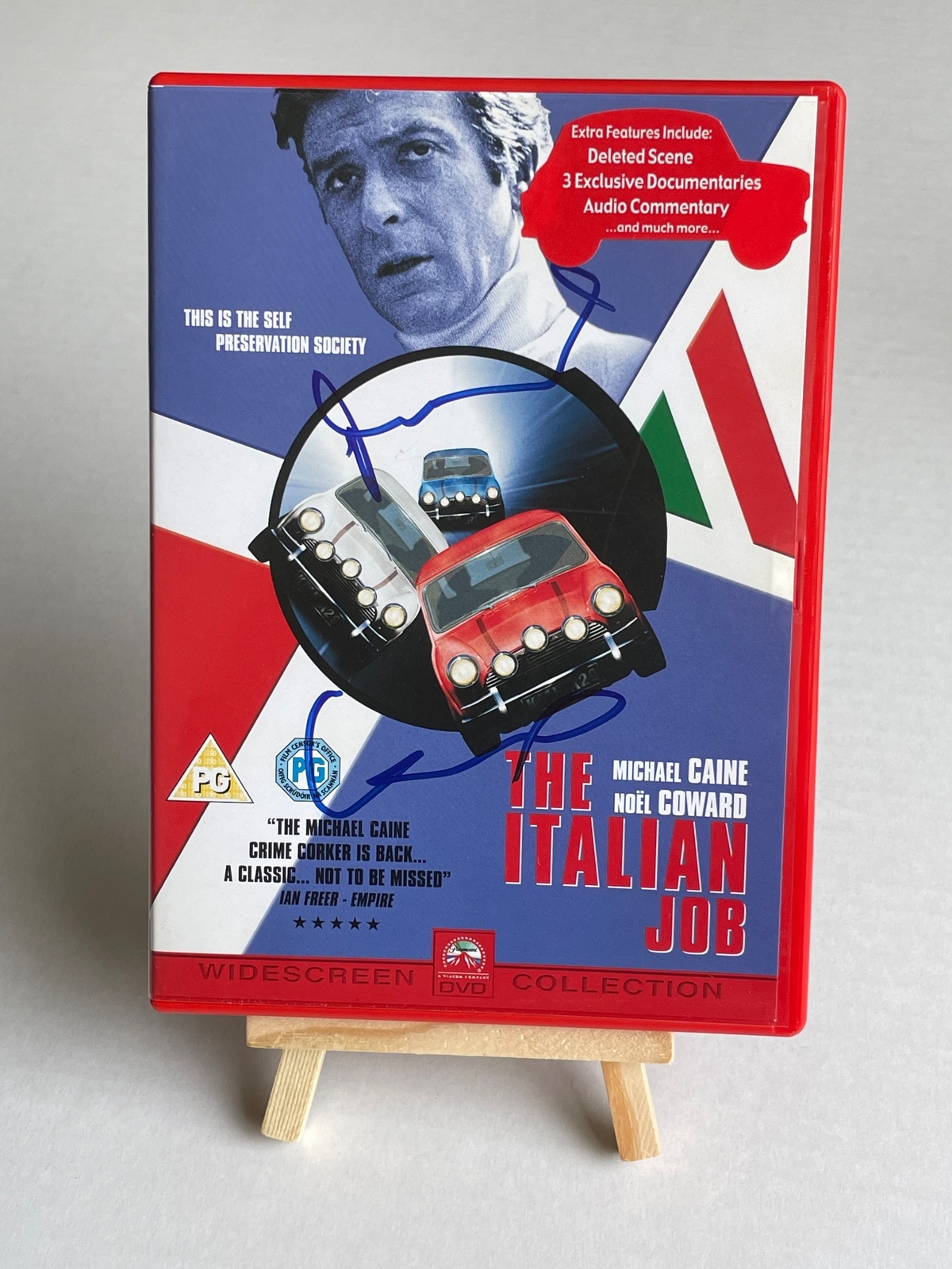 The Italian Job DVD. Signed by Michael Caine