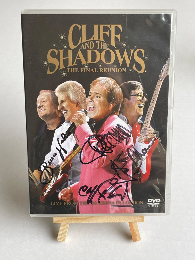 Cliff Richard and the Shadows - The Final Reunion DVD. Signed by Cliff Richard, Bruce Welch, Brian Bennett and Hank Marvin