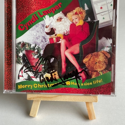Cyndi Lauper - Merry Christmas. Signed by Cyndi Lauper