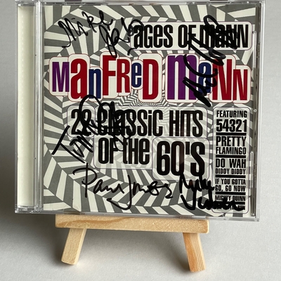 Manfred Mann - Ages of Mann CD. Signed by Paul Jones, Mike Vickers, Tom McGuinness, Mike D’abo and Mike Hugh to front of CD booklet and Manfred Mann at rear