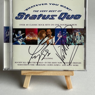 Status Quo - Whatever You Want CD. Signed by Francis Rossi and Rick Parfitt