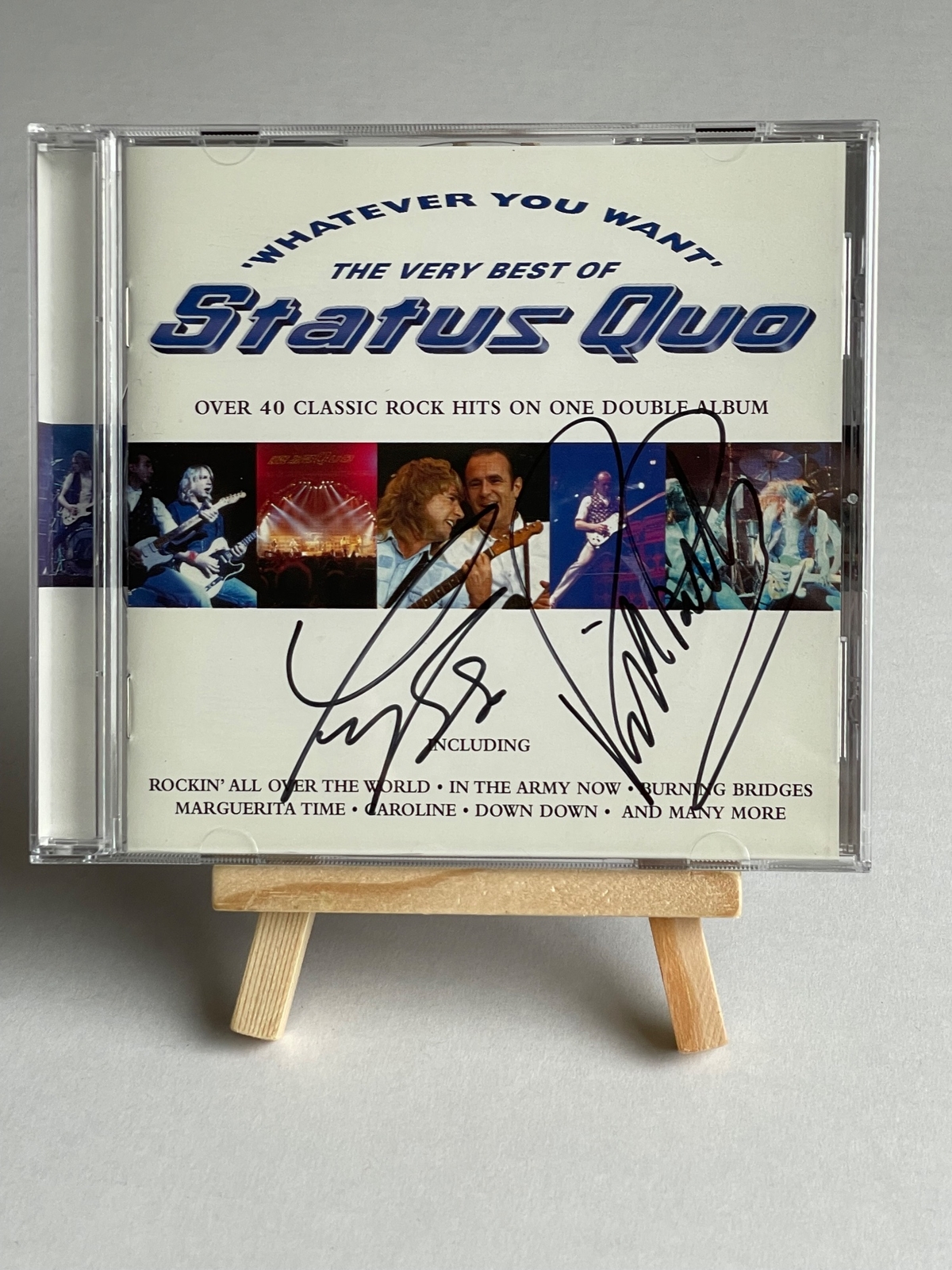 Status Quo - Whatever You Want CD. Signed by Francis Rossi and Rick Parfitt