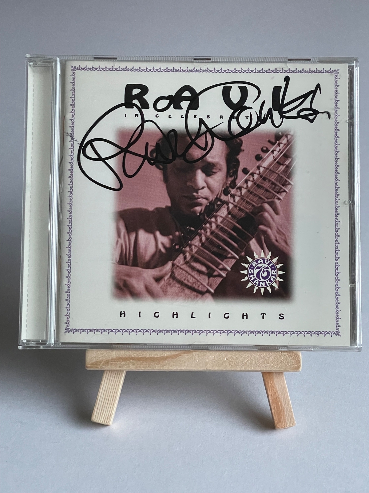 Ravi Shankar - Highlights CD. Signed by Ravi Shankar