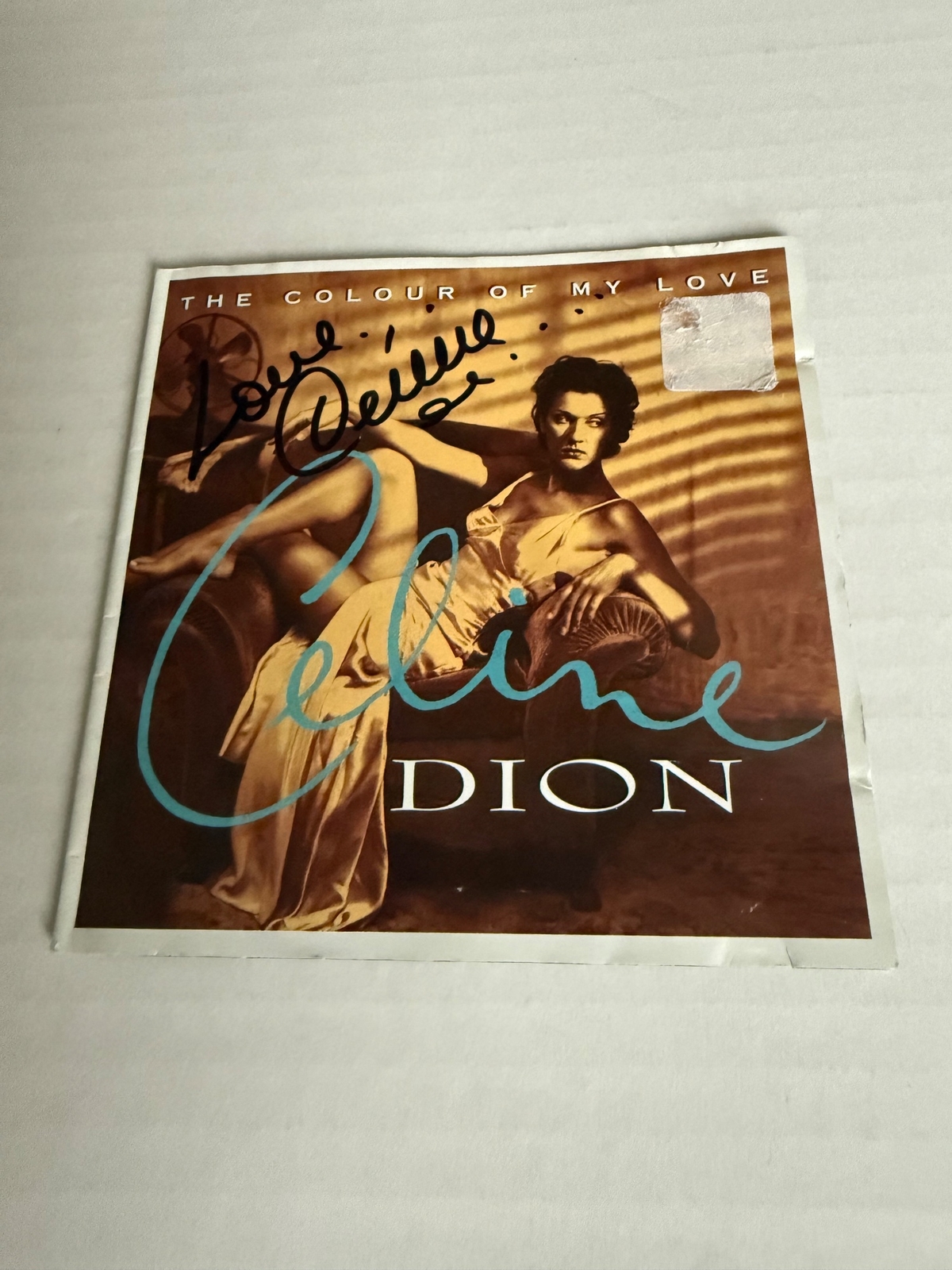 Celine Dion - The Colour of My Love CD. Signed by Celine Dion. (Damaged)