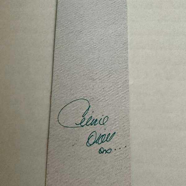 Celine Dion - signed bookmark.