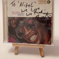 Bootsy - Back In The Day, The Best Of Bootsy CD. Signed by Bootsy, personalised to Nigel