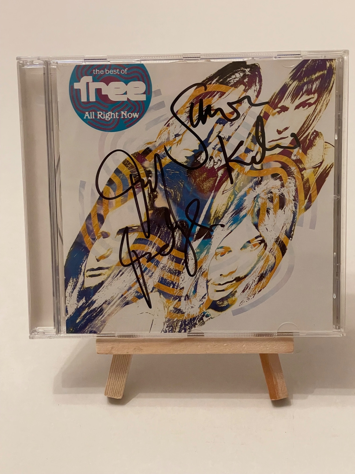 Free - The best of Free CD - All right now. Signed by Simon Kirke and Paul Rodgers
