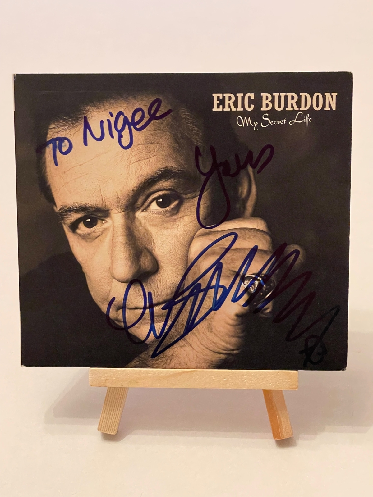 Eric Burdon - My Secret Life CD. Signed by Eric Burdon, dedicated to Nigel