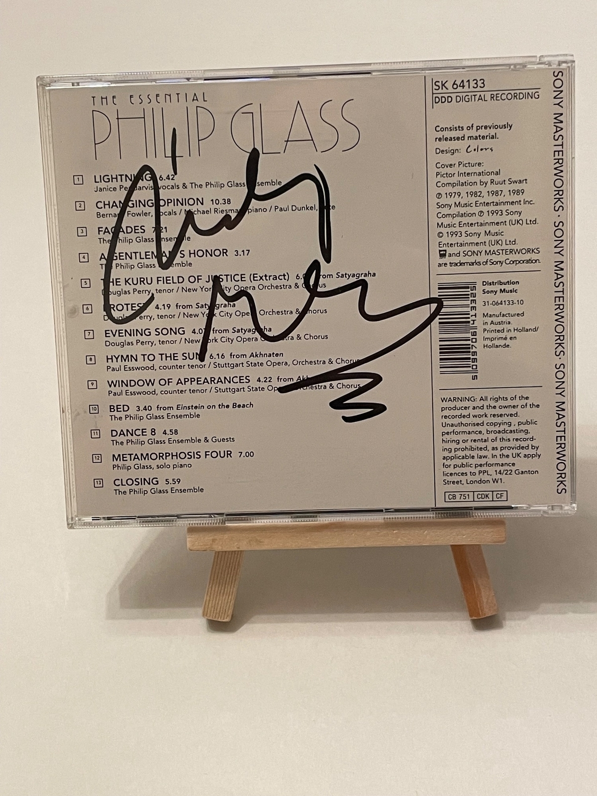 Philip Glass - The Essential Philip Glass CD. Signed by Philip Glass