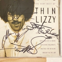 Thin Lizzy - Wild One - The Very Best Of Thin Lizzy CD. Signed by Darren Wharton, Scott Gorham, Marco Mendoza, John Sykes and Brian Robertson