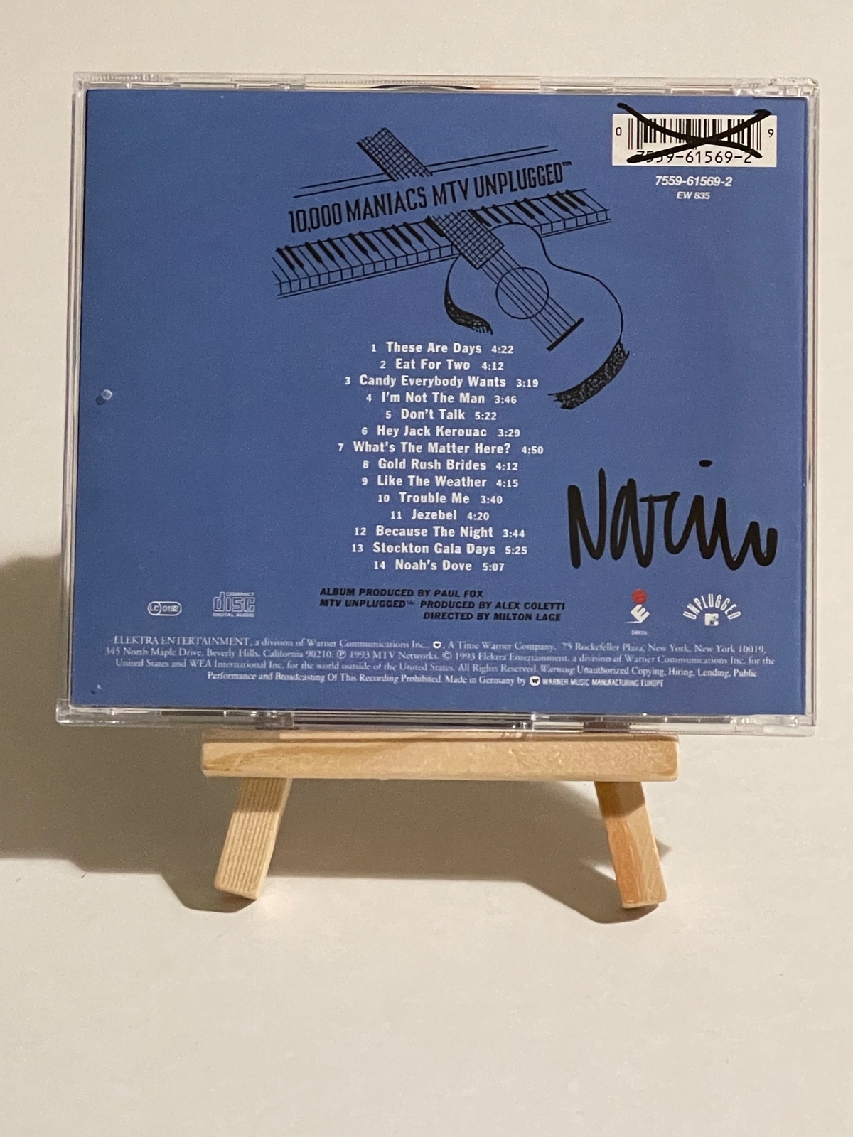 10000 maniacs - MTV unplugged CD. Signed by Natalie Merchant