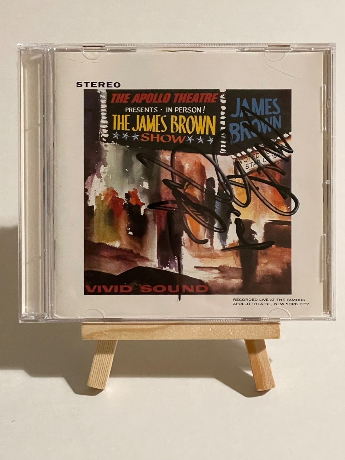 James Brown - The James Brown Show CD. Signed by James Brown personalised to Nigel, Jeff Watkins and James Brown again