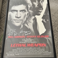 Lethal Weapon - Mel Gibson & Danny Glover signed/inscribed one sheet 27"x40"