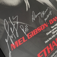 Lethal Weapon - Mel Gibson & Danny Glover signed/inscribed one sheet 27"x40"