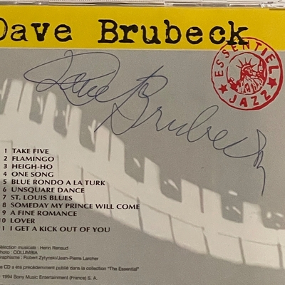 Dave Brubeck - Essentiel Jazz CD. Signed by Dave Brubeck