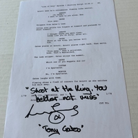 Line of Duty script page signed by Lennie James (Tony Gates)