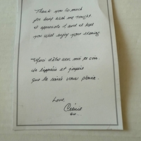 Photobook Card signed by Celine Dion.