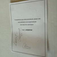 Photobook Card signed by Celine Dion.