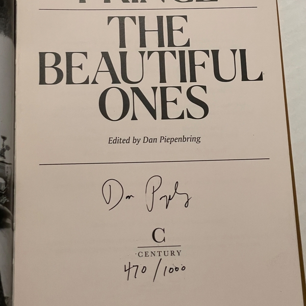 Prince - The Beautiful Ones Hardback Book. Signed by Dan Piepenbring