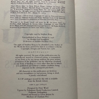 Stephen King - Bag of Bones Hardback book. Signed by Stephen King