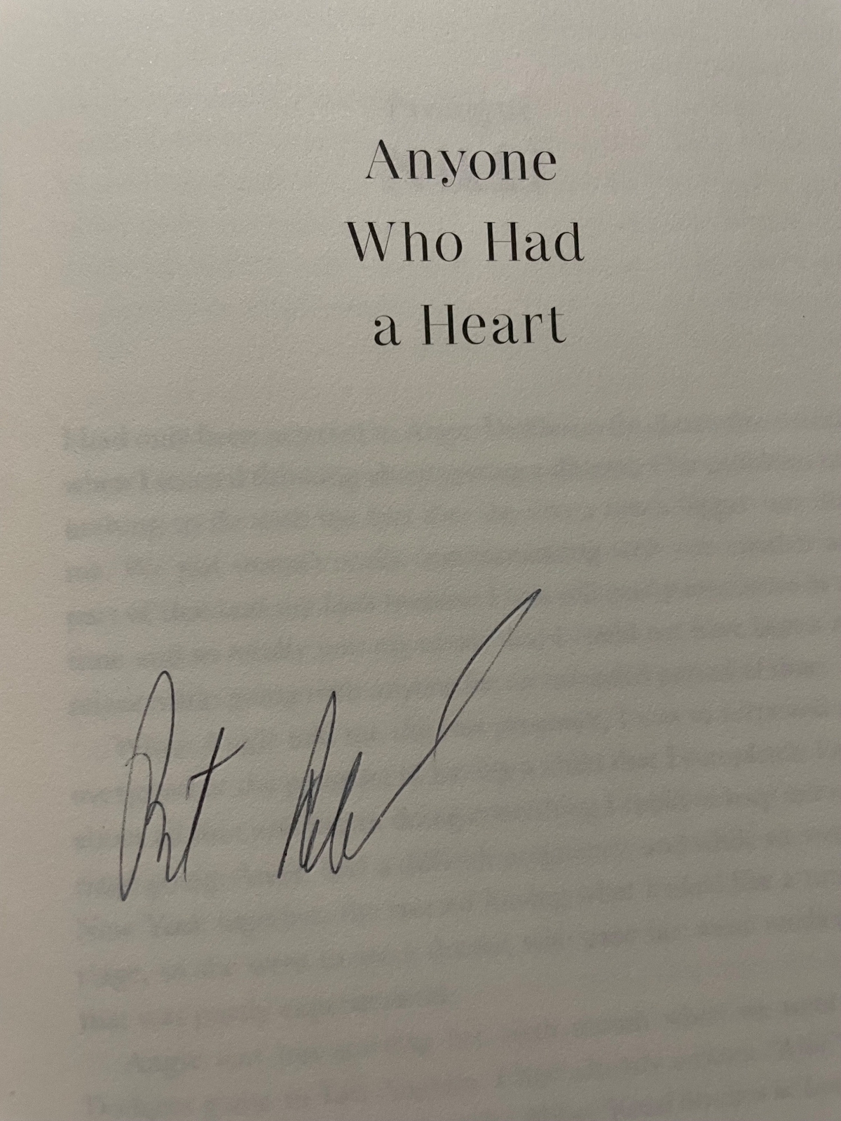 Burt Bacharach - Anyone who had a heart hardback book. Signed by Burt Bacharach