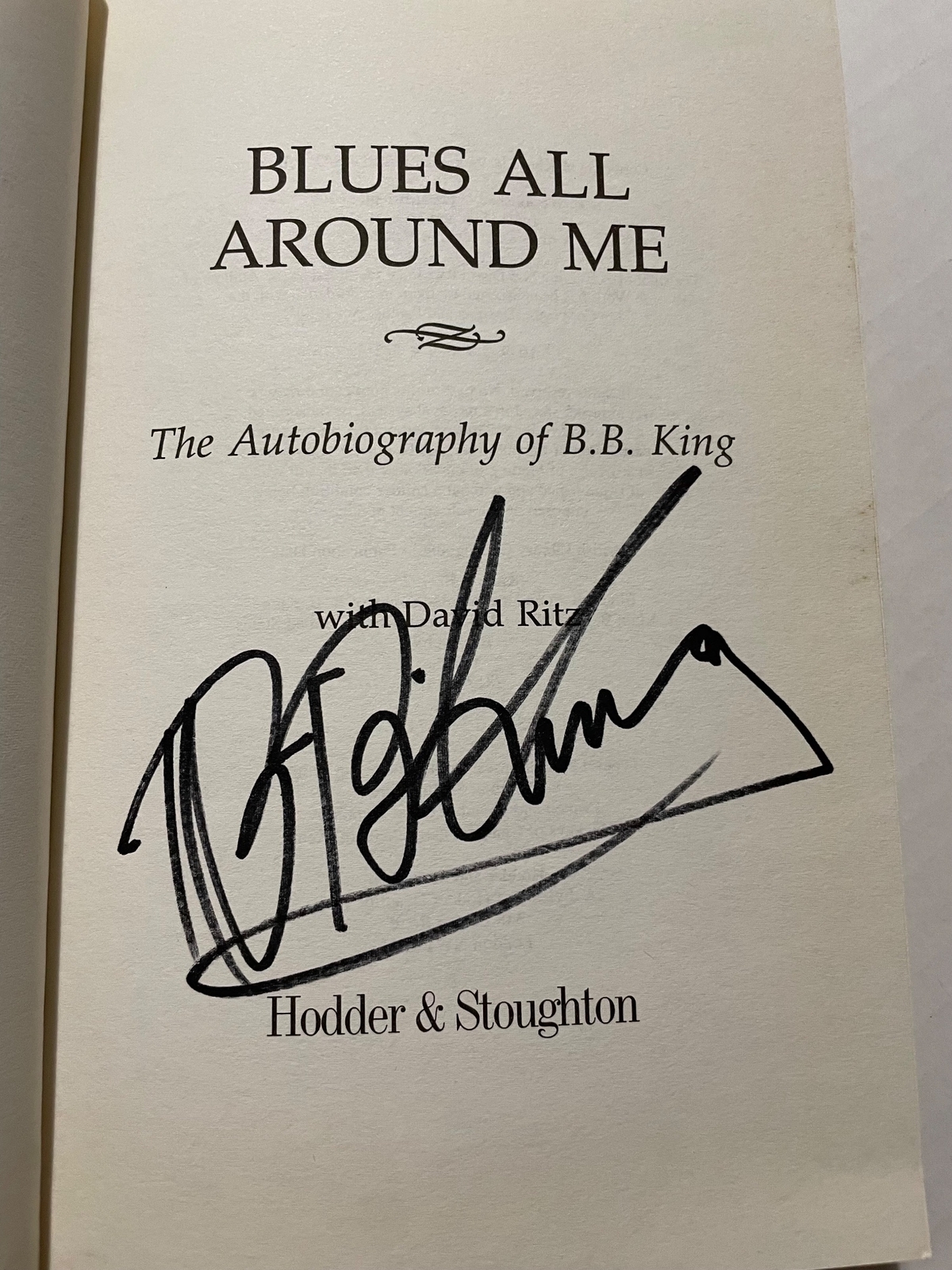 B. B King - The Autobiography hardback book. Signed by B.B King