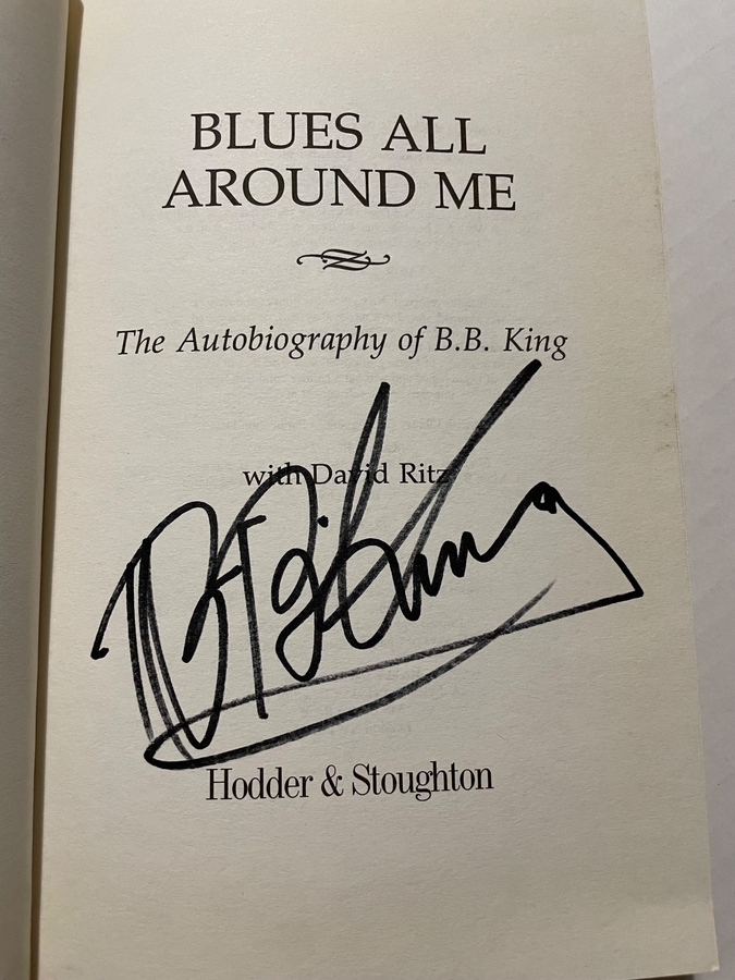 B. B King - The Autobiography hardback book. Signed by B.B King