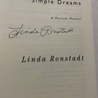 Linda Ronstadt - Simple Dreams Hardback Book. Signed by Linda Ronstadt