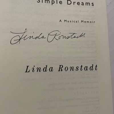 Linda Ronstadt - Simple Dreams Hardback Book. Signed by Linda Ronstadt