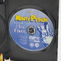 Monty Python and The Holy Grail DVD, signed by John Cleese, Eric Idle, Terry Jones, Michael Palin, Carol Cleveland and Terry Gillam