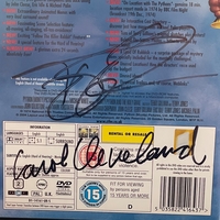 Monty Python and The Holy Grail DVD, signed by John Cleese, Eric Idle, Terry Jones, Michael Palin, Carol Cleveland and Terry Gillam