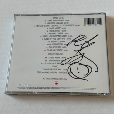 Pete Yorn - Day I Forgot CD. Signed by Pete Yorn