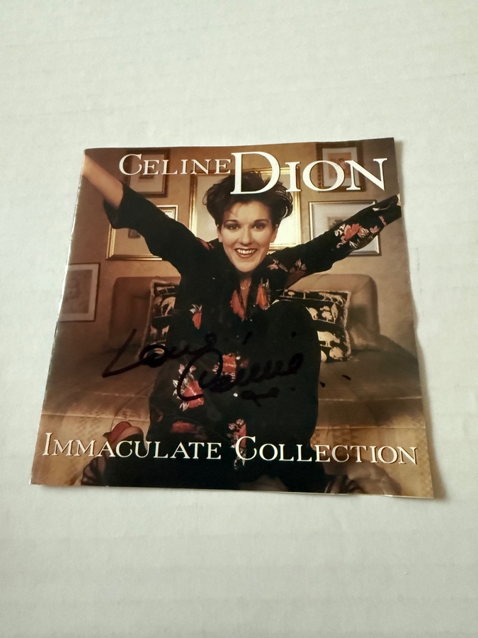 Celine Dion - Immaculate Collection CD. Signed by Celine Dion.