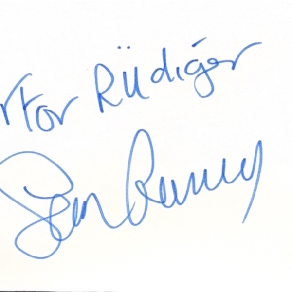 Sean Connery signed index card