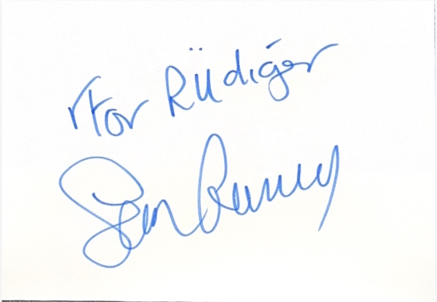 Sean Connery signed index card