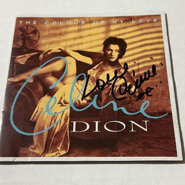 Celine Dion - The Colour of My Love CD booklet. Signed by Celine Dion.