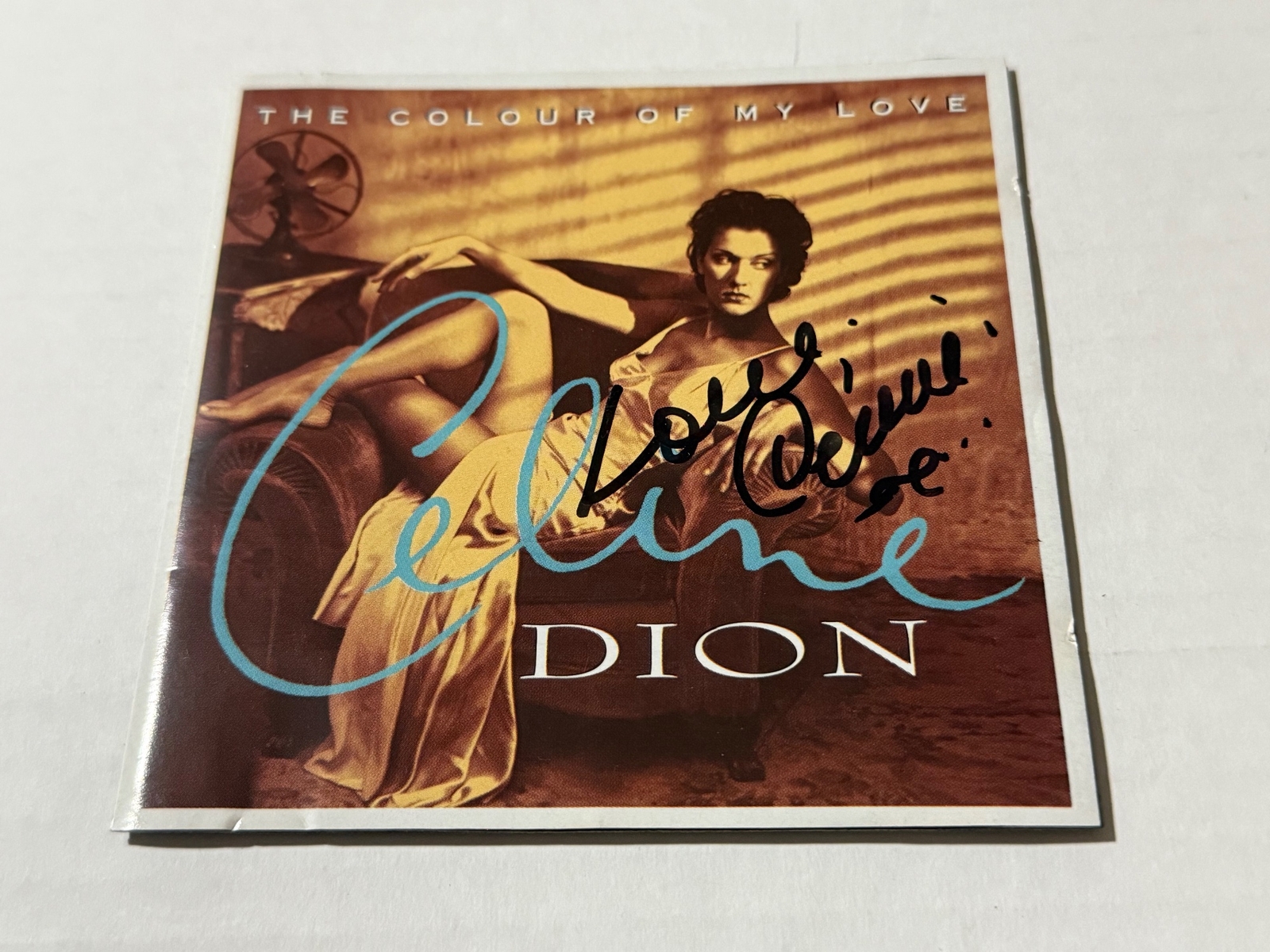 Celine Dion - The Colour of My Love CD booklet. Signed by Celine Dion.