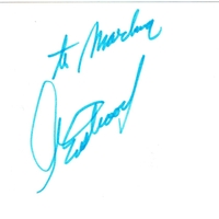 Clint Eastwood signed index card