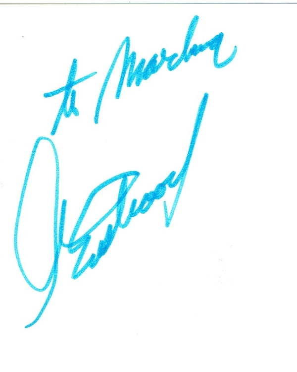 Clint Eastwood signed index card