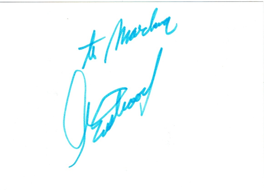 Clint Eastwood signed index card