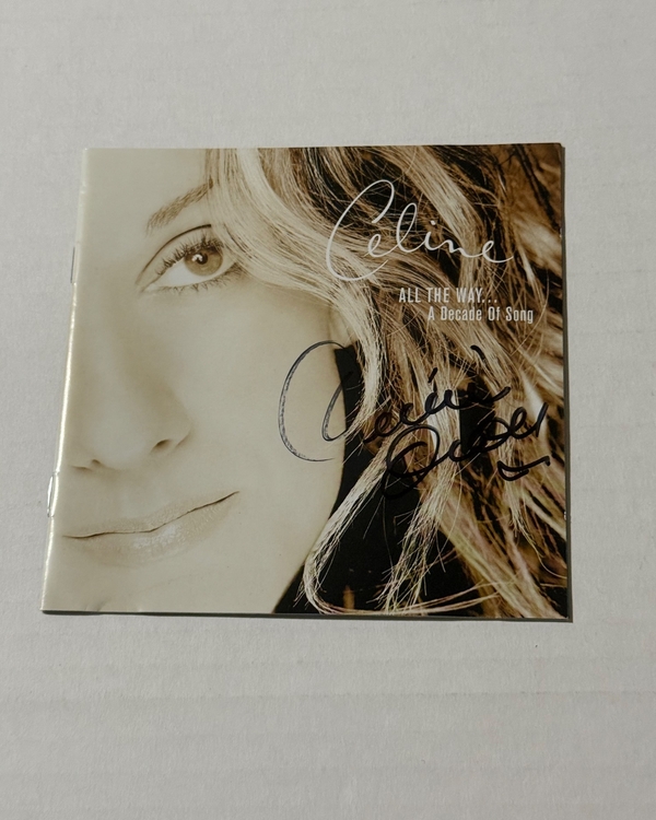 Celine Dion - All The Way CD. Signed by Celine Dion