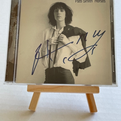 Patti Smith - Horses CD. Signed by Patti Smith, Jay Dee Daughtery and Lenny Kaye