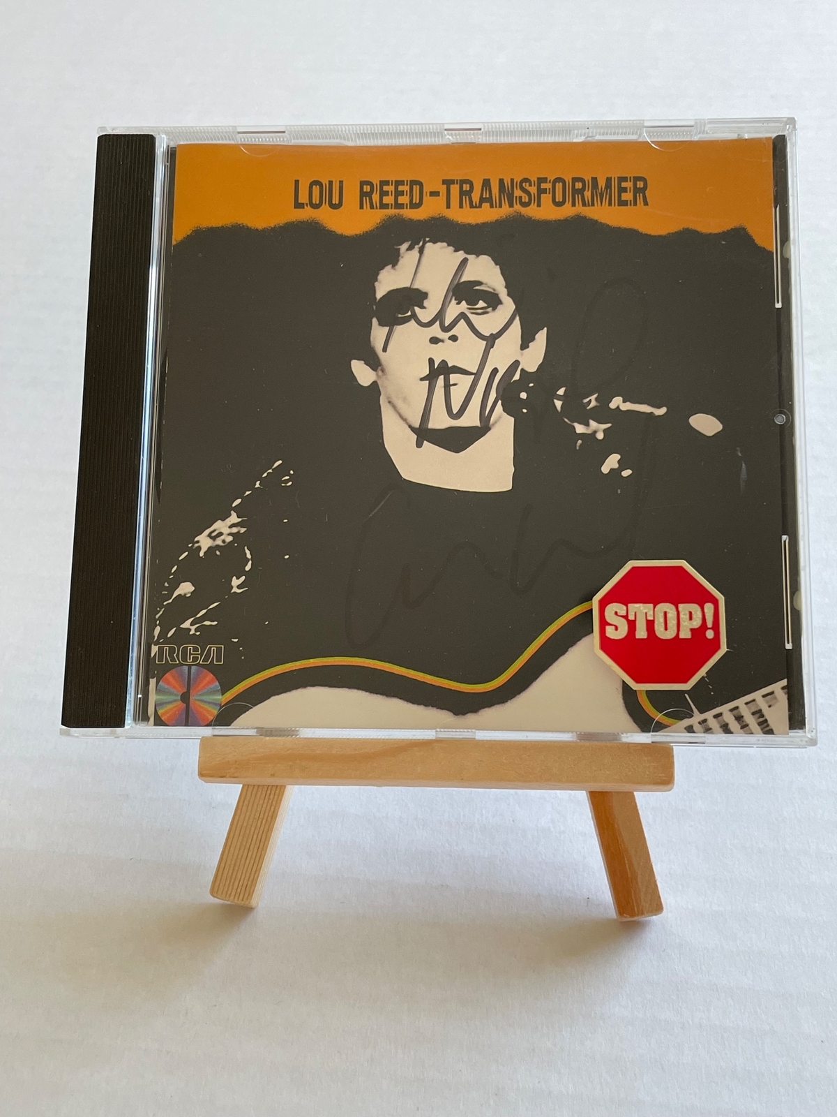 Lou Reed - Transformer CD. Personalised to Nigel and signed by Lou Reed on the front cover. Signed by Lou Reed on rear cover