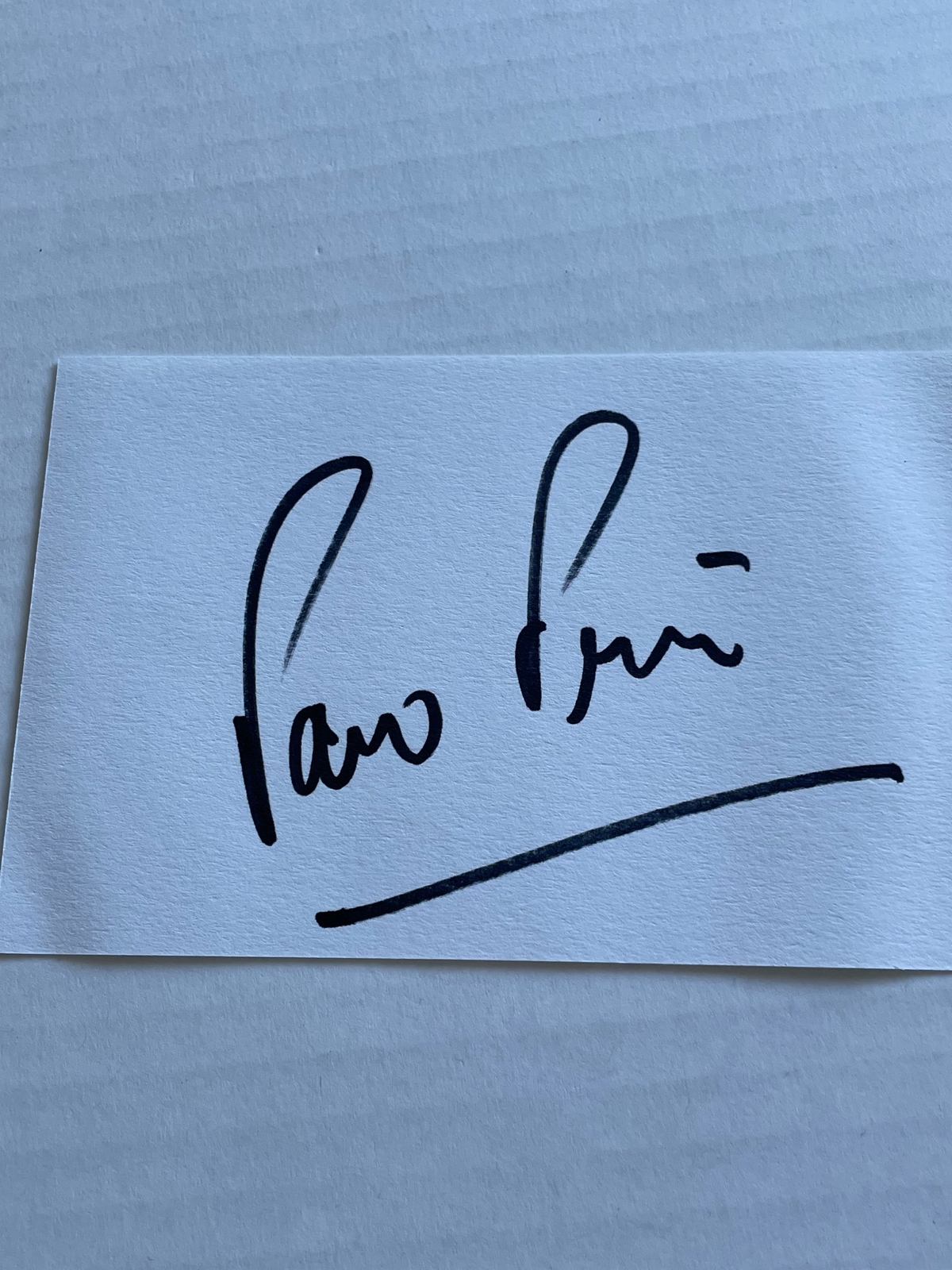 Paco Pena signed card