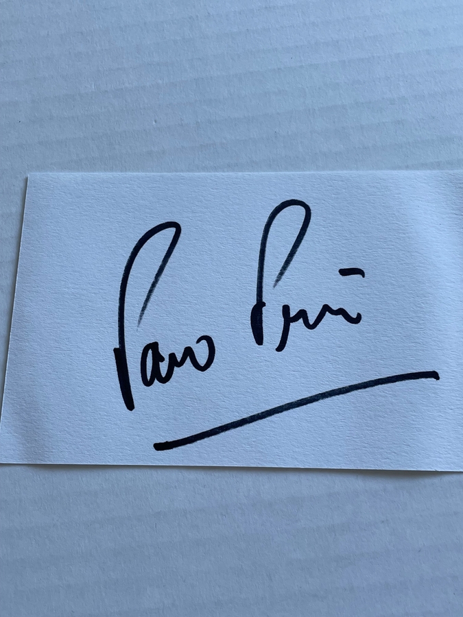 Paco Pena signed card