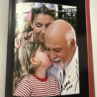 Celine Dion - For Keeps hardback book with keepsakes. Signed by Celine Dion 9 times and Rene Angelil twice