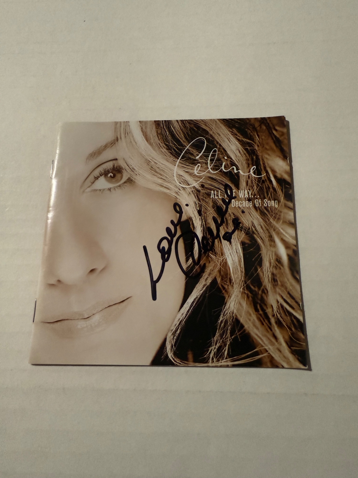 Celine Dion - All The Way CD. Signed by Celine Dion
