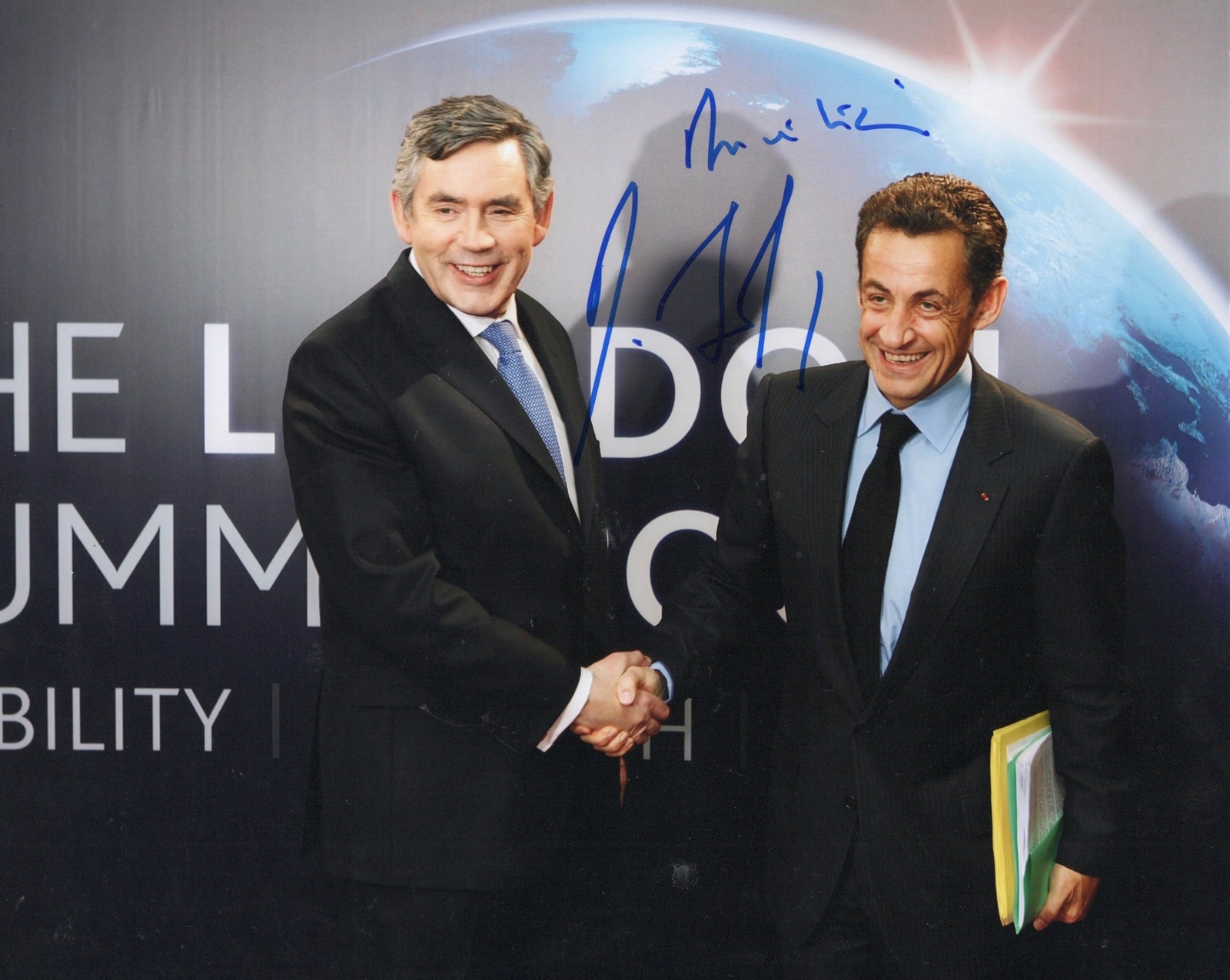 Nicolas Sarkozy signed 8x10 photo