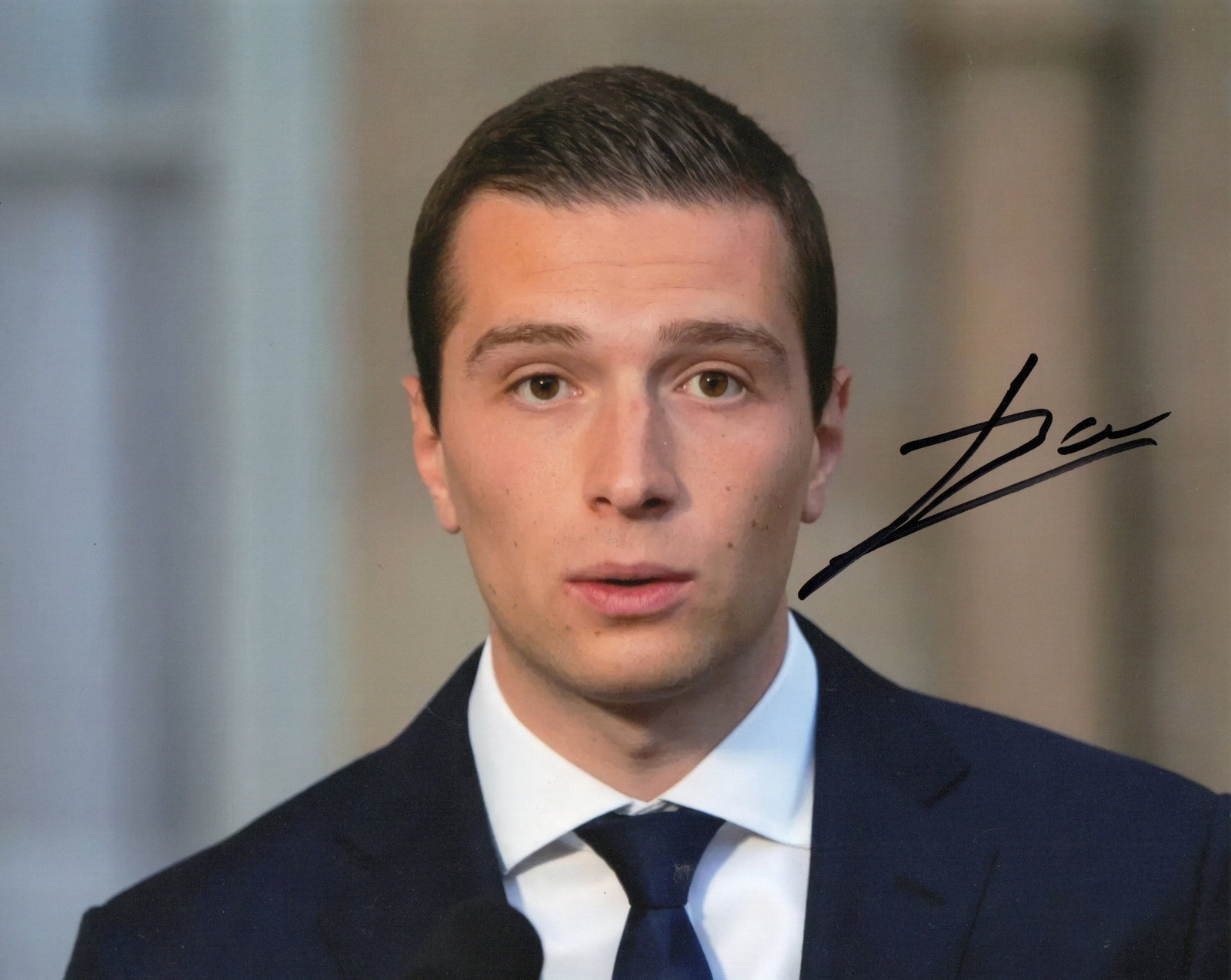 Jordan Bardella signed 8x10 photo